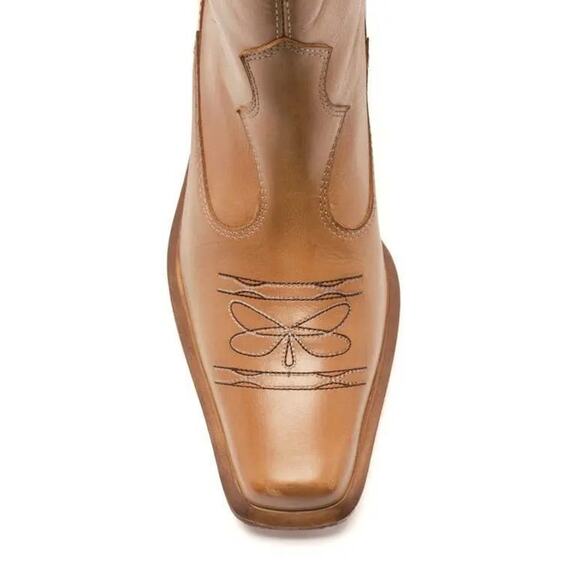 $198! FREE PEOPLE  Wandering Western Boot - Toffee Leather SZ 9 NWOT! - Picture 5 of 5